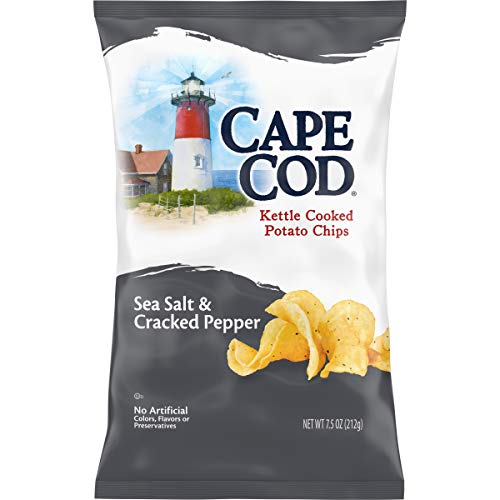 Cape Cod Potato Chips Sea Salt & Cracked Pepper Kettle Chips 7.5 Oz - Bellso